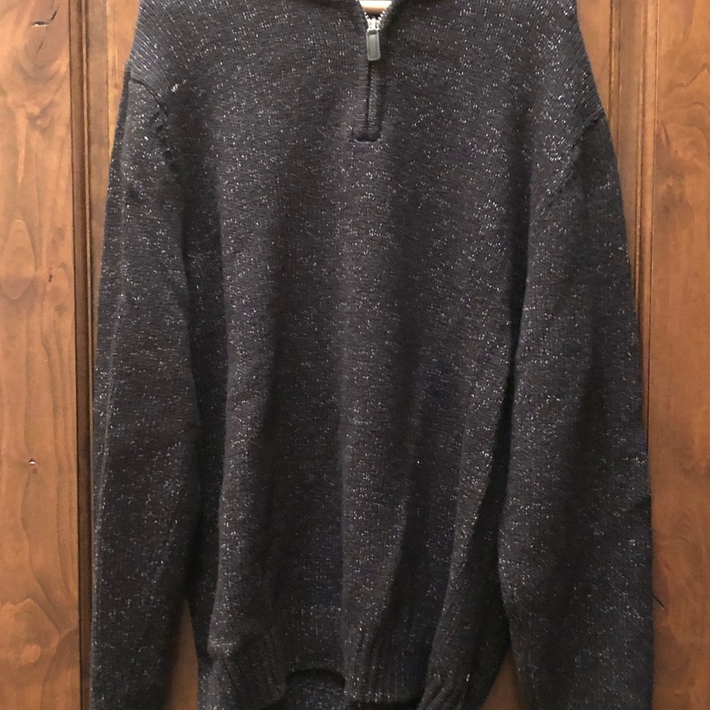 CHAPS cotton pullover / zipper Winter sweater
